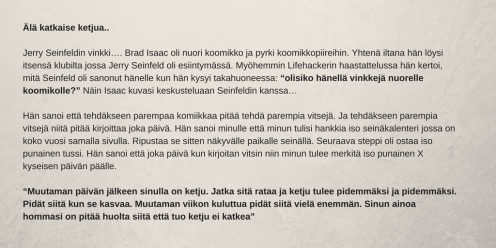 Seinfeld Älä katkaise ketjua